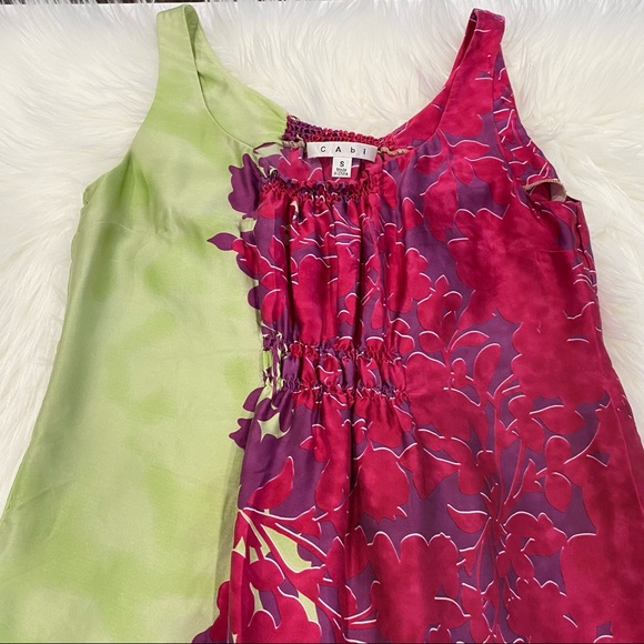 CAbi Cosmo silk tunic tank top Size Small - Picture 2 of 10